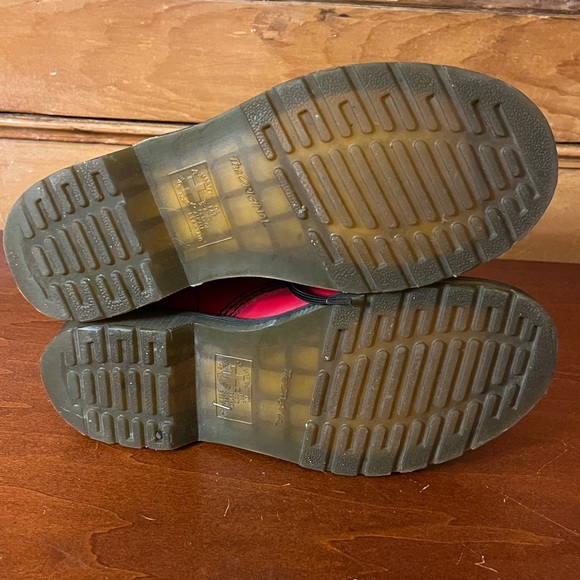 Dr. Martens 1460 Red Patent Leather Combat Boots - Picture 8 of 8